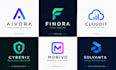design a professional tech startup, saas, and software logo