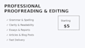 proofread and edit your english documents