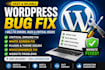 fix wordpress errors, bugs, and critical issues