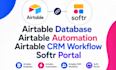 do airtable database, airtable automation softr website, airtable CRM workflow