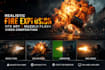realistic fire explosion, vfx art muzzle flash visual effect, video compositing