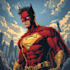 do a superhero comic illustration