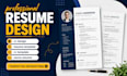 professional resume design modern resume template expert