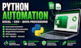 automate excel, CSV and data processing tasks using python