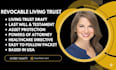 draft a revocable living trust and estate plan