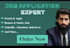 apply for jobs, manage emails, and schedule interviews
