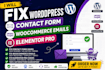 fix wordpress errors, broken contact forms, woocommerce email issues,