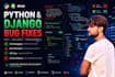 fix django, drf and python backend bugs