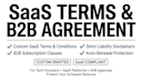 draft a saas terms and conditions and b2b subscription agreement