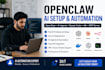 setup openclaw ai agent, claude code, n8n automation, mcp server, openai