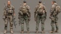 draw 2d game art military character design