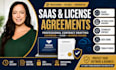 draft saas agreement, software license agreement, user term, technology contract