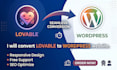 convert lovable to wordpress website, redesign lovable website on wordpress