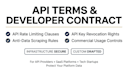 draft API terms of use and saas developer platform agreements