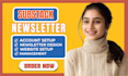 fully setup substack account, design substack newsletter and manage substackpost