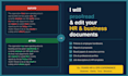 proofread and edit your HR, business, or organizational documents to a pr