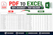 convert scanned PDF to excel with accuracy