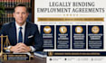 prepare professional employee severance and settlement contracts
