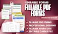 create fiilable PDF and interactive pdf forms in 3hrs fast delivery