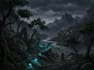 paint professional landscape concept art in painterly style