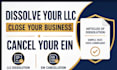 dissolve us llc close ein cancel corporation llc dissolution, llc amendment