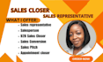 commission based sales b2b sales representative closer appointment setter