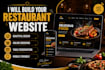 create restaurant booking catering food delivery website
