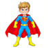 do a superhero comic illustration for children