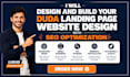 design and build your duda landing page website design with SEO optimization