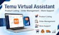 do temu product listing and order management