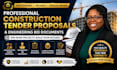 write professional construction tender proposals and engineering bid documents
