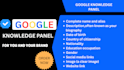 create a standard google knowledgepanel