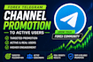 promote your forex telegram channel to active users, telegram promotion