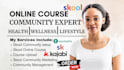 create skool online course content, skool community setup, community promotion