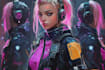 create an anime character , cyberpunk character