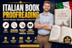 do italian book proofreading and book editing