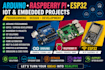 design arduino,pcb, esp32, raspberry pi and embedded systems projects