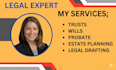 draft trusts, wills, probate, and estate planning documents