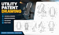 utility patent drawing technical drawing invention drawing cad design multi view