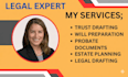 draft professional trust, will, and probate legal documents