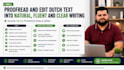 proofread and edit dutch text into natural, fluent and clear writing