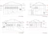 draft permit elevation plan, autocad sectional drawing, roof layout plan design