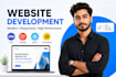 do website development as full stack web developer, front end, backend developer