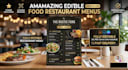 design amazing editable food restaurant menu