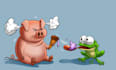 draw a cute and funny cartoon illustration