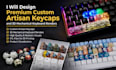 design premium custom artisan keycaps and 3d mechanical keyboard renders
