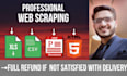 do professional web scraping, data extraction and data mining