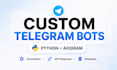 develop a custom telegram bot tailored to your needs