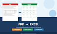 convert your PDF to excel with accurate data extraction