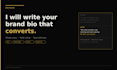 write a powerful brand bio or about page for your business